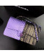 Chanel Pythonskin Embossed Leather Medium Calssic Flap Bag A01112 Purple/Gold 2022 09