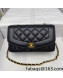 Chanel Quilted Lambskin Medium Chain Flap Bag Black A07062 2022 10