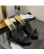 Chanel Patent High Heel Slide Sandals 8cm Black 2022 01