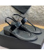 Chanel Patent Calfskin Heel Sandals 4.5cm G38200 Black 2022