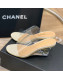 Chanel Transparent Wedge Slide Sandals White 2022 032460