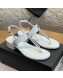 Chanel Patent Calfskin Heel Sandals 4.5cm G38200 White 2022