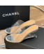 Chanel Transparent Wedge Slide Sandals Silver 2022 032463