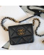 Chanel 19 Lambskin Mini Wallet on Chain WOC Black 2022 40