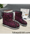 Dolce & Gabbana DG Leopard Print Down Snow Ankle Boots Pink 2021 12