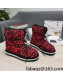 Dolce & Gabbana DG Leopard Print Down Snow Ankle Boots Red 2021 16
