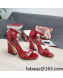 Dolce & Gabbana DG Patent Leather High Heel Sandals 10.5cm Red 2022