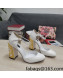 Dolce & Gabbana Calf Leather High Heel Pumps 10.5cm with Metal Charm White 2022
