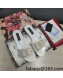 Dolce & Gabbana Patent Leather Crystal DG Flat Slide Sandals White 2022