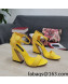 Dolce & Gabbana DG Patent Leather High Heel Sandals 10.5cm Yellow 2022