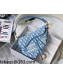 Dior Medium Saddle Bag in Cornflower Blue Cannage Embroidery 2021