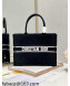 Dior Medium Book Tote Bag in Black Cannage Velvet 2021 120208