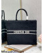 Dior Large Book Tote Bag in Black Cannage Velvet 2021 120209
