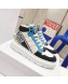 Dior D-Player Boot Sneakers in Quilted Nylon Blue Multicolor 2021 36