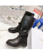 Dior D-Major Calf-High Boots in Black Embossed Calfskin 2021 28