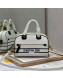 Dior Small Vibe Zip Bowling Bag in Smooth Calfskin White 2022 6200