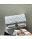 Dior Lady Dior Chain Pouch in Cannage Lambskin White 2022 M68H