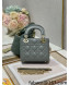 Dior Classic Lady Dior Lambskin Mini Bag Stone Grey/Gold 2022 0505