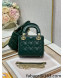 Dior Classic Lady Dior Lambskin Mini Bag Dark Green/Gold 2022 0505