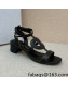 Dior Calfskin CD Heel Sandals 4.5cm Black 2022 032232