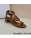 Dior Calfskin CD Heel Sandals 4.5cm Brown 2022 032233