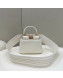 Fendi Peekaboo Iconic XS Bag in Soft Lambskin White 2022 8328 