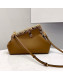 Fendi First Small Leather Bag with Snakeskin F Brown 2021 
