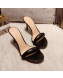 Gianvito Rossi Leather Heel Slide Sandals 7.5cm Black 2021 71