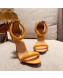Gianvito Rossi Leather Heel Sandals 7.5/10.5cm Apricot 2021 74