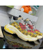 Gucci The Hacker Project Triple S GG Canvas Sneakers Red/Yellow 2021 70