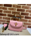 Gucci Leather Small Top Handle Bag with Bamboo ‎675797 Pink 2022