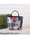 Gucci Children's GG Canvas Tote Bag with Strawberyy Print 410812 Blue 2022 22