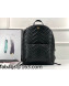 Gucci Chevron Leather Large Backpack 523405 Black 2022 