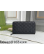 Gucci GG Leather Zip Wallet 447906 Black 2022 