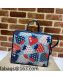 Gucci Children's GG Canvas Tote Bag with Strawberry Print 630542 Blue 2022 28