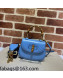 Gucci Leather Mini Top Handle Bag with Bamboo 686864 Blue 2022