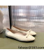 Gucci Leather Bow Ballet Flat White 2022 07
