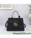 Gucci GG Marmont Medium Top Handle Bag in Grainy Calfskin 442622 Black 2022