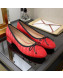 Gucci Diagonal Lambskin Ballet with Bow 3cm Red 2022