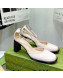 Gucci Silk High Heel Pumps 8.5cm White 2022 030701