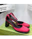 Gucci Silk High Heel Pumps 8.5cm Red 2022 030705