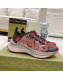 Gucci Run Sneakers in Interlocking G Knit Fabric Black/Red 2022 032545