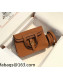 Hermes Halzan 25cm Bag in Togo Calfskin Leather Brown/Gold 2021 10
