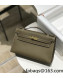 Hermes Kelly Pochette Bag 22cm Elephant Grey/Gold 2022 13