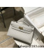 Hermes Kelly Pochette Bag 22cm Pearly Grey/Gold 2022 15