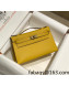 Hermes Kelly Pochette Bag 22cm Amber Yellow/Gold 2022 04