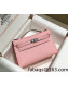 Hermes Kelly Pochette Bag 22cm Milk Shake Pink/Silver 2022 07
