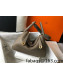 Hermes Lindy 26cm/30cm Bag in Grainy Calfskin Elephant Grey/Gold 2022