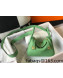 Hermes Lindy Mini Bag 19cm in Grainy Calfskin Avocado Green 2022
