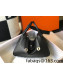 Hermes Lindy 30cm Bag in Grainy Calfskin Black/Silver 2022